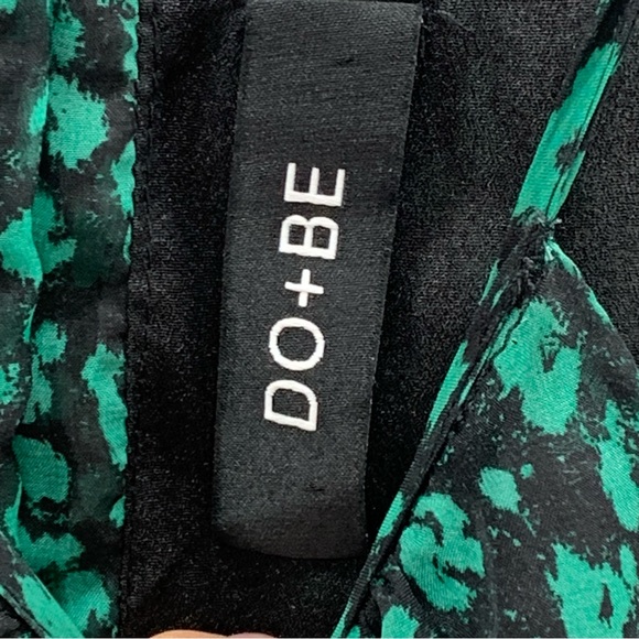 Do+Be Halter Spaghetti Strap Leopard Print Tiered Ruffle Side Bow Dress Size L - Picture 2 of 14